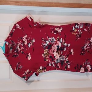 Mock Neck Floral Dress